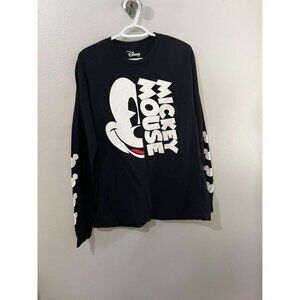 Disney Black Longsleeve Mickey Mouse Shirt Size Large
